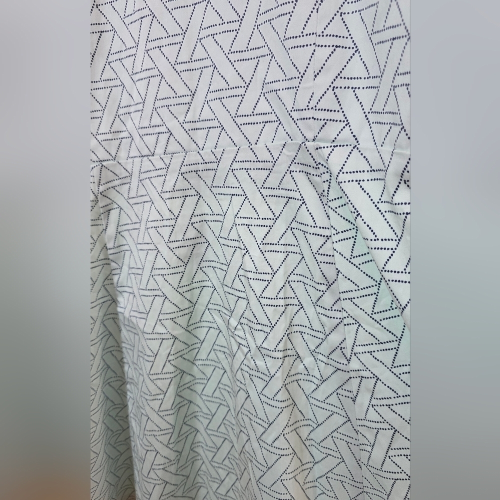 Banana Republic Y2K Geometric Midi Dress Sz 12 Petite New - Picture 8 of 9